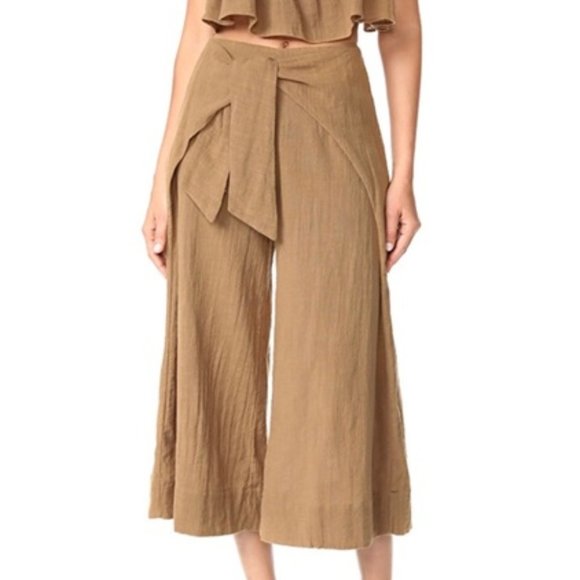 Free People Pants - Free People Brown Tropic Babe Pants - Size 0